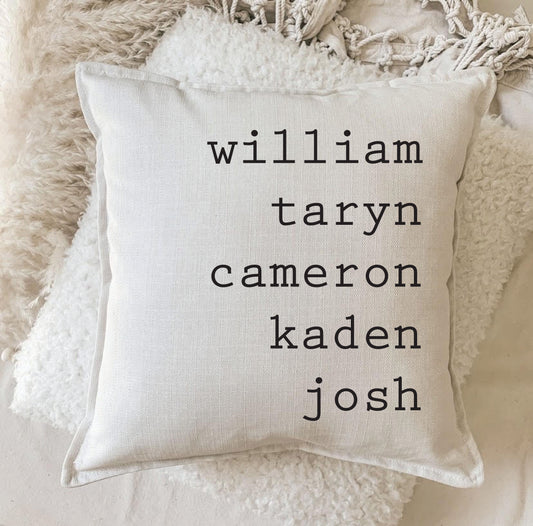 CUSHION | OUR FAMILY NAMES